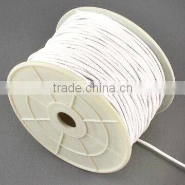 White 3mm waxed braided cotton cord