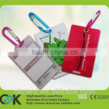 Custom printing logo suitcase luggage identification tag