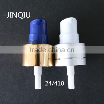 silver color pp aluminiu cream pump,24/410 aluminium lotion sprayer pump,luxurious aluminium cream sprayer pump