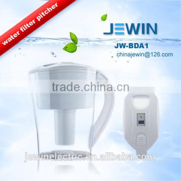 Plastic portable water filter pitcher with digital timer chlorine filter pitcher