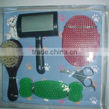 Pet supply pet grooming set cheap comb brush kit