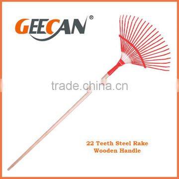 Wholesale 22 Tooth Garden Rake Wooden Handle