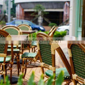 YH-5037 Aluminum and Rattan Material Bamboo Look Dining Table and Chairs photo-4
