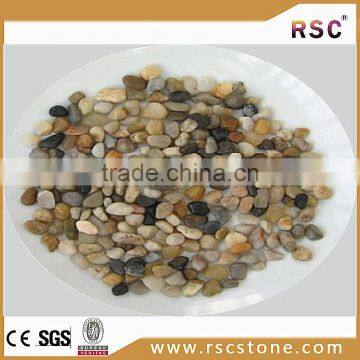 Mixed color garden pebble stone decoration