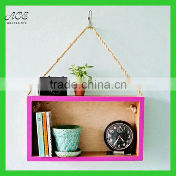 Wooden hanging shelf