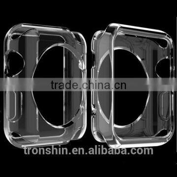New Arrival 2015 Eco-friendly Crystal Clear Plastic Protective Case for IWatch 38mm and 42mm