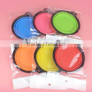 2017 Hot Portable Collapsible Silicone Pet Bowls Dog Bowls Feeding Dog Dishes photo-4