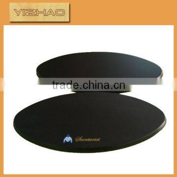OEM FSC glass top wooden base dining table