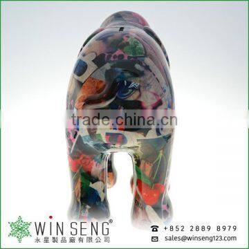Large Lovely Promotion Gifts Painting Ceramic Elephant Saving Bank photo-3