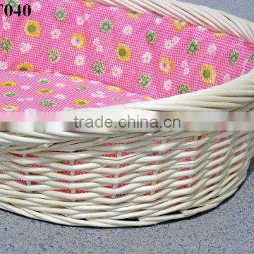 Large Oval Step-In wicker baskets for dogs