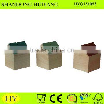 customized cheap house shaped wooden saving box for coins