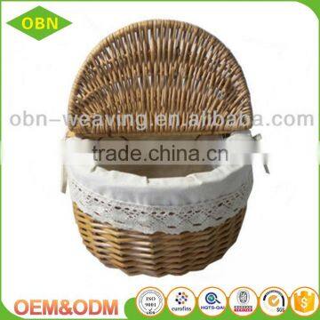 Custom Cheap Hand Woven Wicker Empty Picnic Basket Wholesale photo-3
