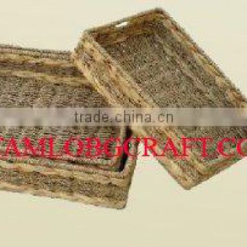 WATER HYACINTH BASKET/ TRAY TCC-BK20