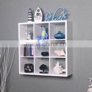 Wood cube shelf rack wall mount