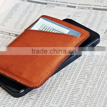 Real Leather Slim Front Pocket Minimalist Wallet Money Clip Card Holder