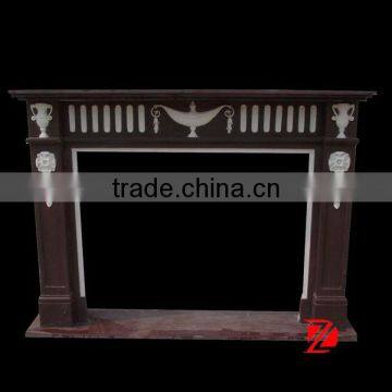 Sinplestyle black marble fireplace mantel