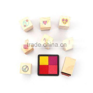 beautiful custom mini wooden kids stamp