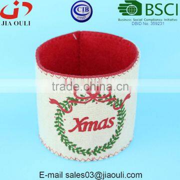 BSCI Audit Factory With Screenprinting Linen Xmas Felt Planter Pot photo-2