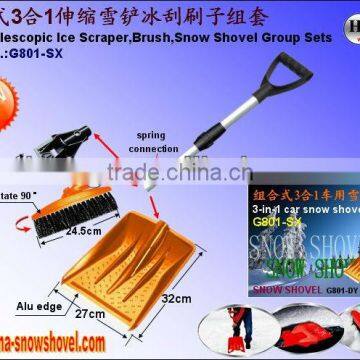 G801-SX Car telescopic plastic snow shovels snow brush group sets