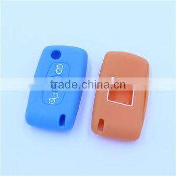 Car Silicone Remote Key Fob Cover For Peugeot 107 207 307 407 308 607 Citroen C1 C2 C3 C4 C5 C6 C8 3 Button Car Styling