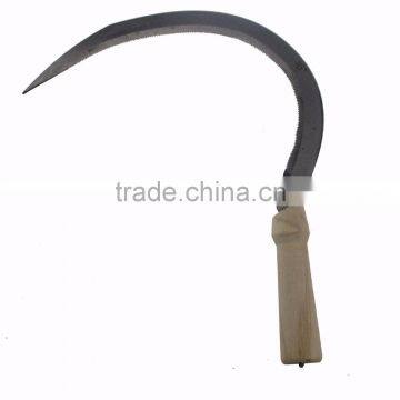 General Purpose Grass Hook with Offset Plain Edge Blades Sickle Garden Farm Tool