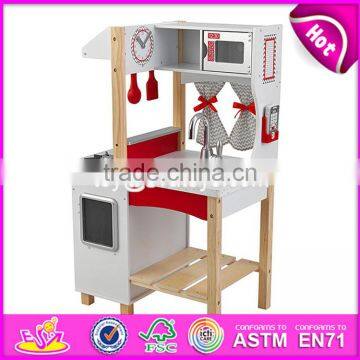 Новый дизайн 2017 года. Двухсторонняя детская деревянная игровая кухня, имитирующая дерево, модель W10C257 photo-2