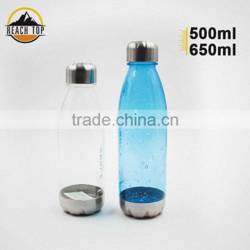 Hot Sale Customized according to customer logopop-top can plastic cans bottle PC stocked sport glass