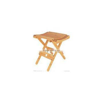 Wood folding stool