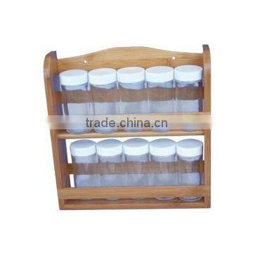 Eco-friendly 100% natural bamboo spice rack