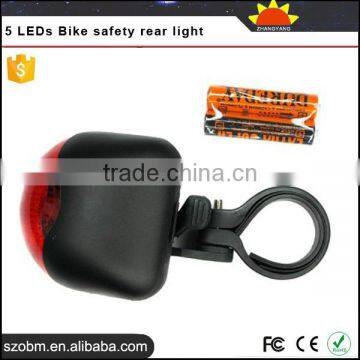 Trade Assurance Supplier Plastic 5*LEDs 3-Mode Bike Safety Back Rear Red Light photo-2