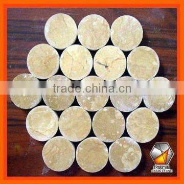 Round Golds Marble Mosaic MM003