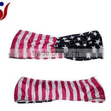 American flag patern tube bra top strapless sexy small tube bra (accept OEM)