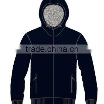 Fleece Wear Manufacturer From Jiangxi Province ! Inside Brush Hooded Man Fleece Jacket 260g,100%polyester Our Design