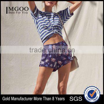 MGOO Fashion Design Stripe Round Neck T Shirt 180 GSM 100% Cotton Wonder Woman T Shirts With Pocket