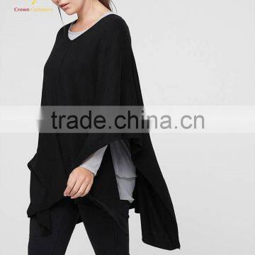 Fashion Knitted Pattern Cashmere Poncho Wraps Sweater Design photo-4