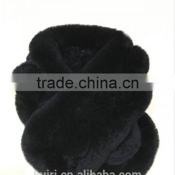 2016 New Genuine Rex Rabbit Fur Scarf Fur Wraps Muffler Fur Balls Warmer for Winter Shawls Scarf photo-3
