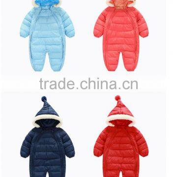 Kids Wholesale Winter Clothes,custom Design High Quality Baby and Infant Winter Hooded Rompers photo-3