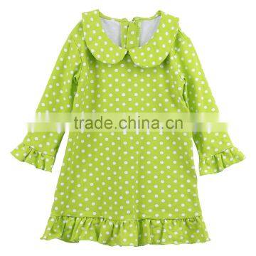 New Style 2017 Festival Girl Boutique Clothing Doll Collar Ball&polka Dot Lovely Girl Dresses