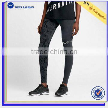 Custom china printed sexy tight women sport cotton/spandex legging