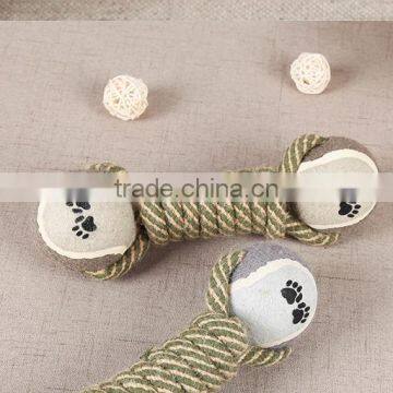 Pet Dumbbell Toy in the Big Dog Toy Double Tennis Ball Cotton Polished Bite Pet Supplies Can be Customized photo-3