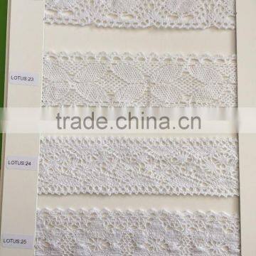Border Lace, White Floral Bridal Lace Trim photo-2