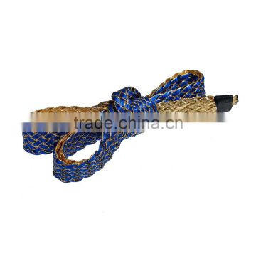 Royal Blue Wide Leather Cord Braiding Jewelry PU Rope