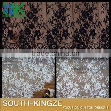 2016 Fashion Lace Fabric 6m/piece width70cm white black beautiful roses jacquard Eyelash wedding dress textile 2016 Fashion40