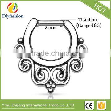 Hot Sell Body Jewelry Colorful Various Styles Titanium Septum Nose Ring