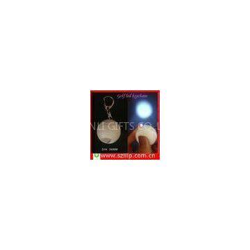 Supply plastic golf ball flashlight Keychain Gift with oem logo