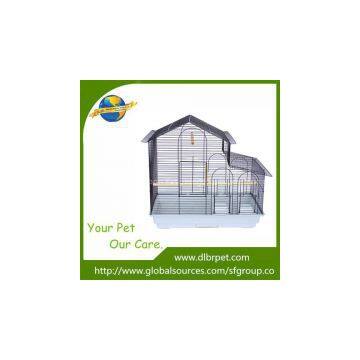 House top design wire iron bird cage,suitable for medium birds,Factory supply,OEM is welcome.