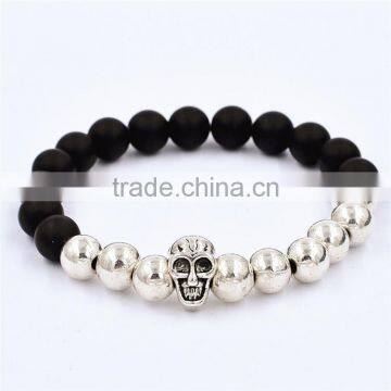 Fashion Skull Head Bead Bracelet for Men Women European Style Bead Bracelet photo-2