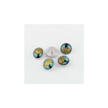 18mm Glass Life-tree Snap Button Jewelry