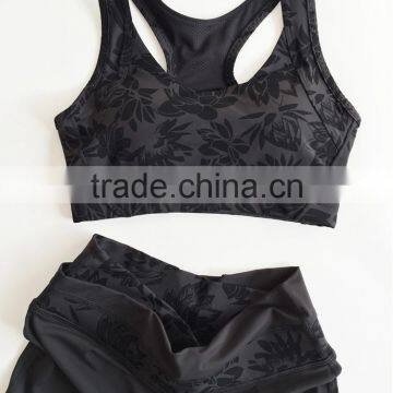 New Arrival Trendy Style Flower Printed Yoga Pants Tank Tops Fitness Wear photo-5