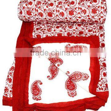 Jaipur Sanganeri Block Print Razai - Exclusive Cotton Blankets Online